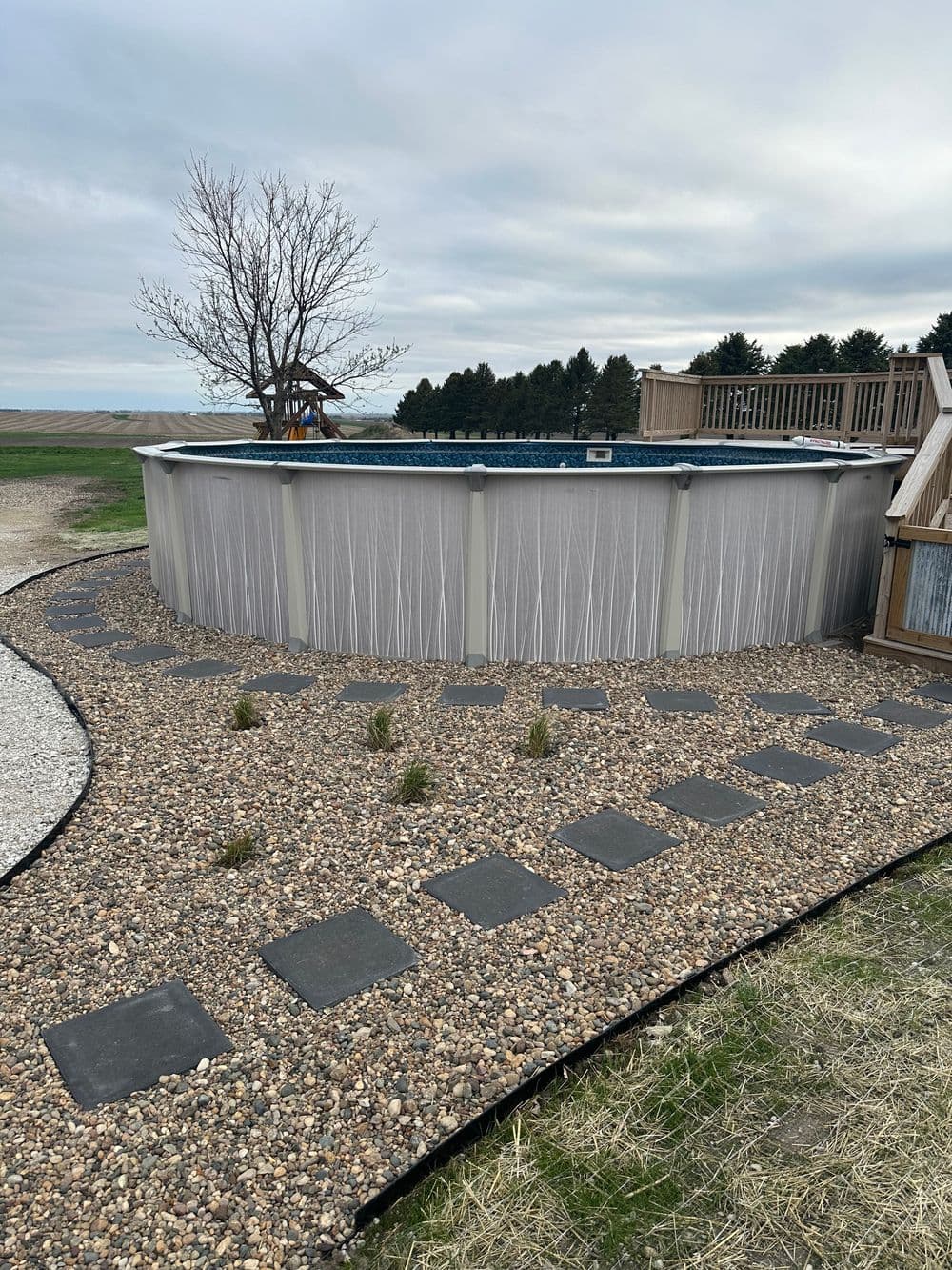 Stunning Round Above Ground Pool Oasis in Des Moines image