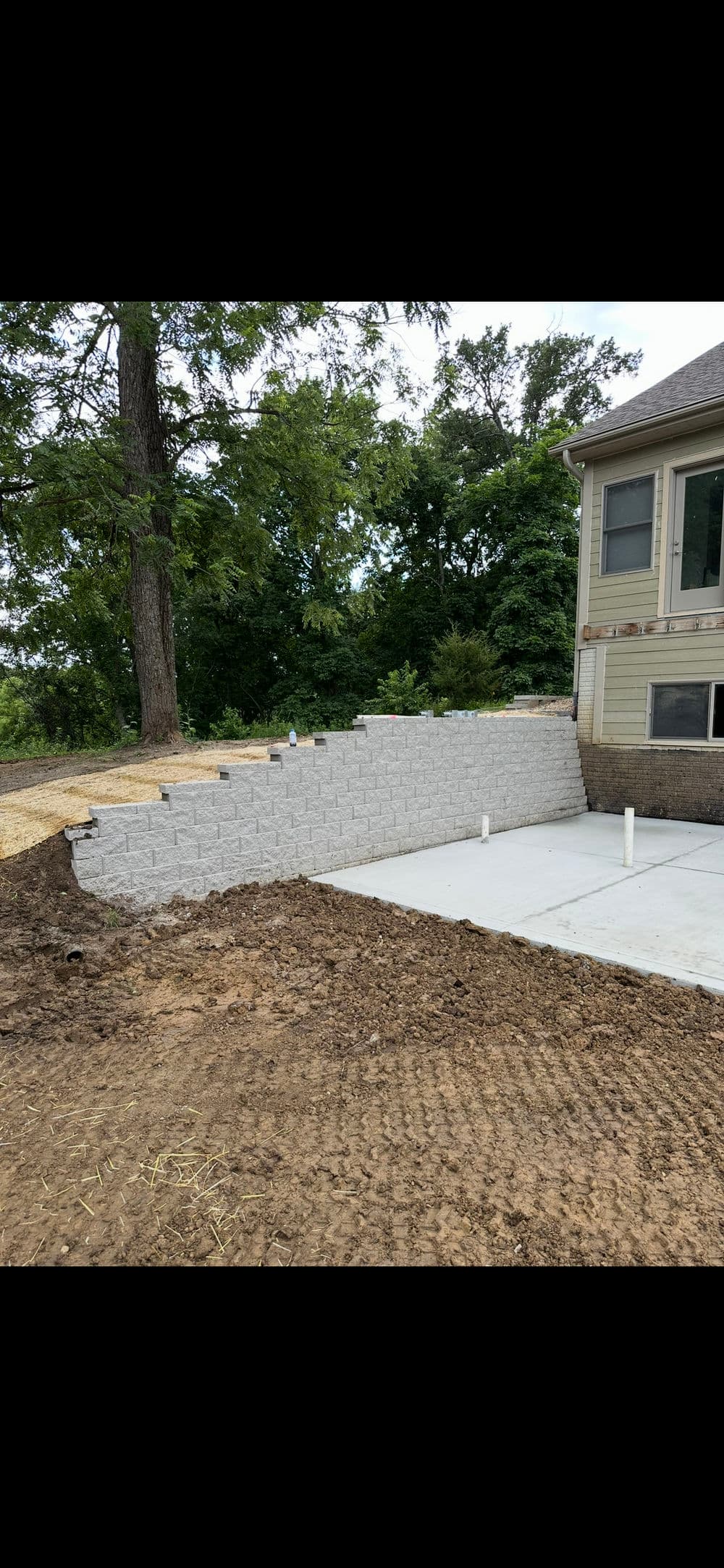 Retaining wall in Winterset, IA